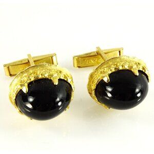 Vans Authentics Vintage Cufflinks Chunky Boho Hippie Black Stone